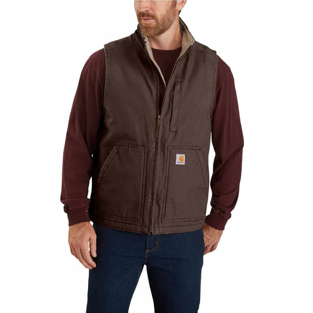 104277 - Carhartt Men's Sherpa-Lined Mockneck Vest