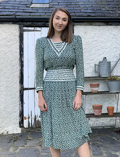 70s vintage prairie dress