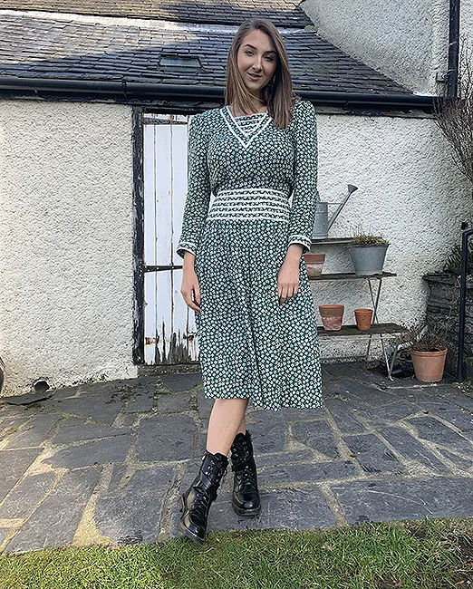 70s vintage prairie dress