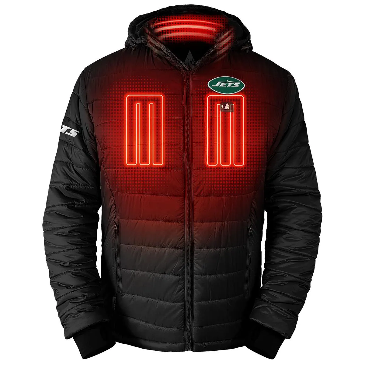 ActionHeat New York Jets 5V Men's Puffer Battery Heated Jacket