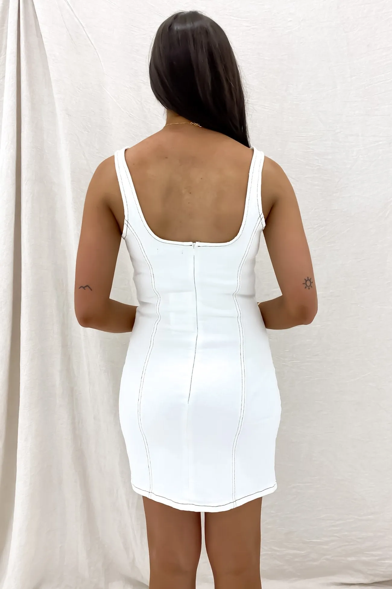 Alexandra Mini Dress Vintage White