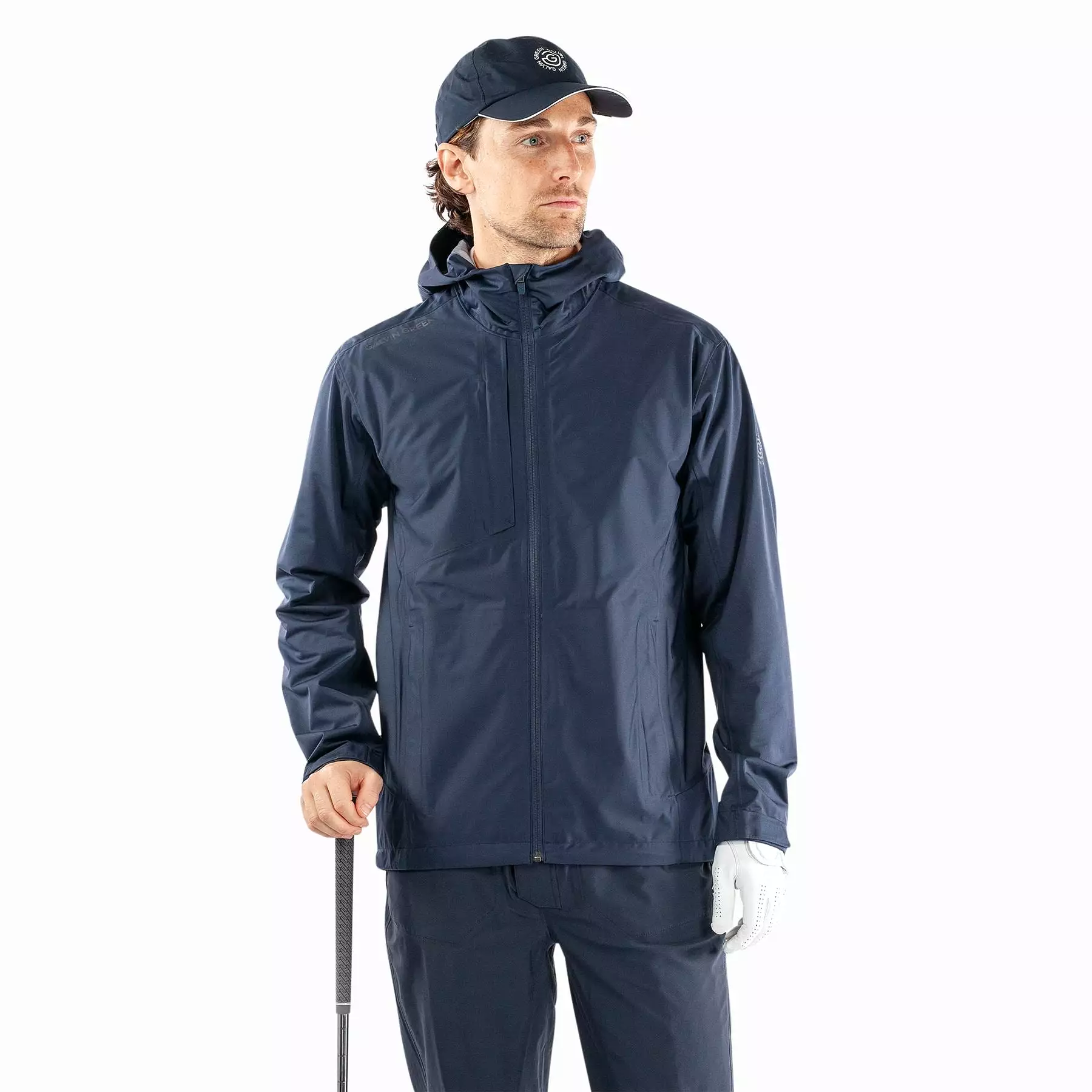 Amos Gore-Tex Full Zip Hooded Waterproof Jacket Navy - SS24