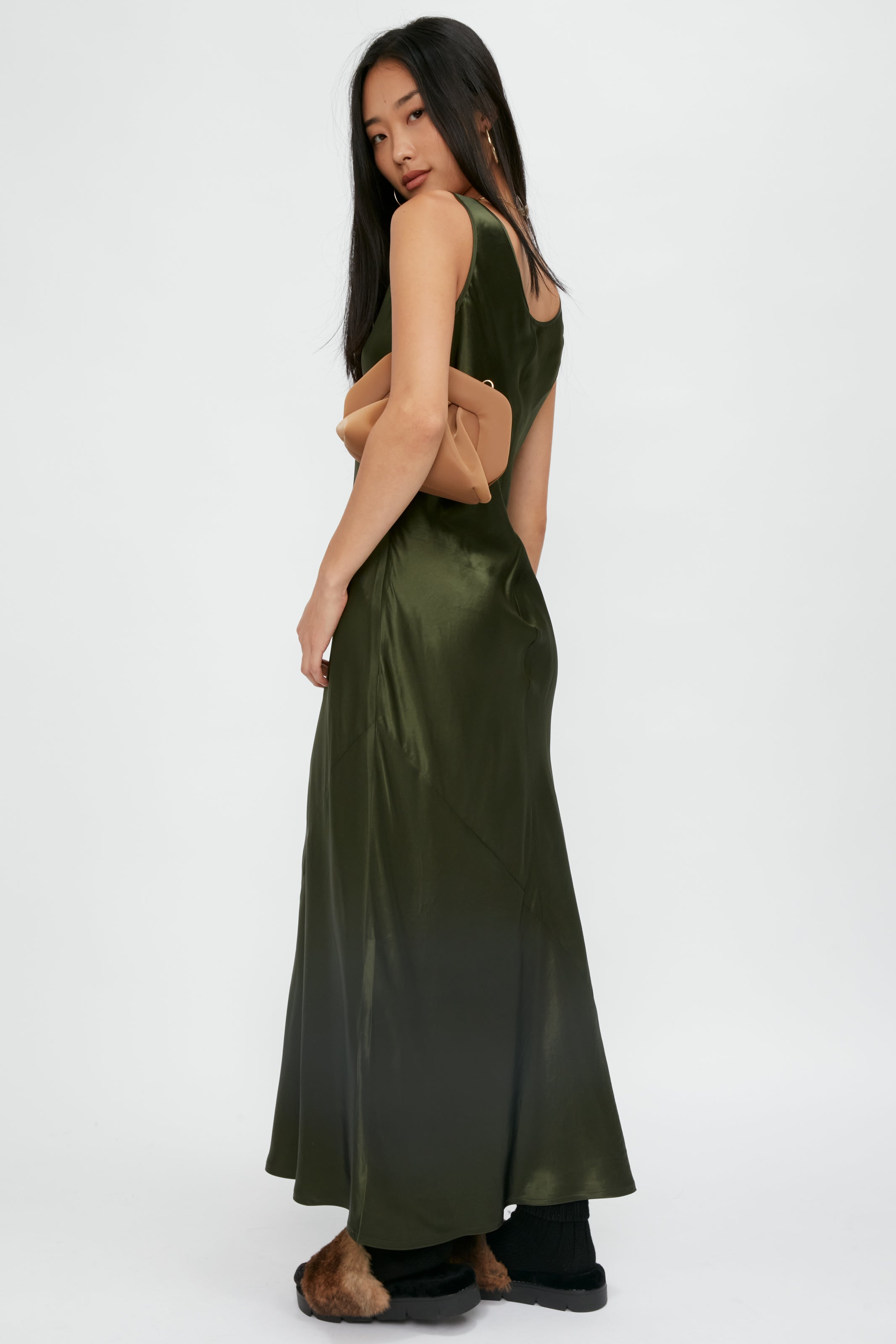 Ares Dress in Olive Green