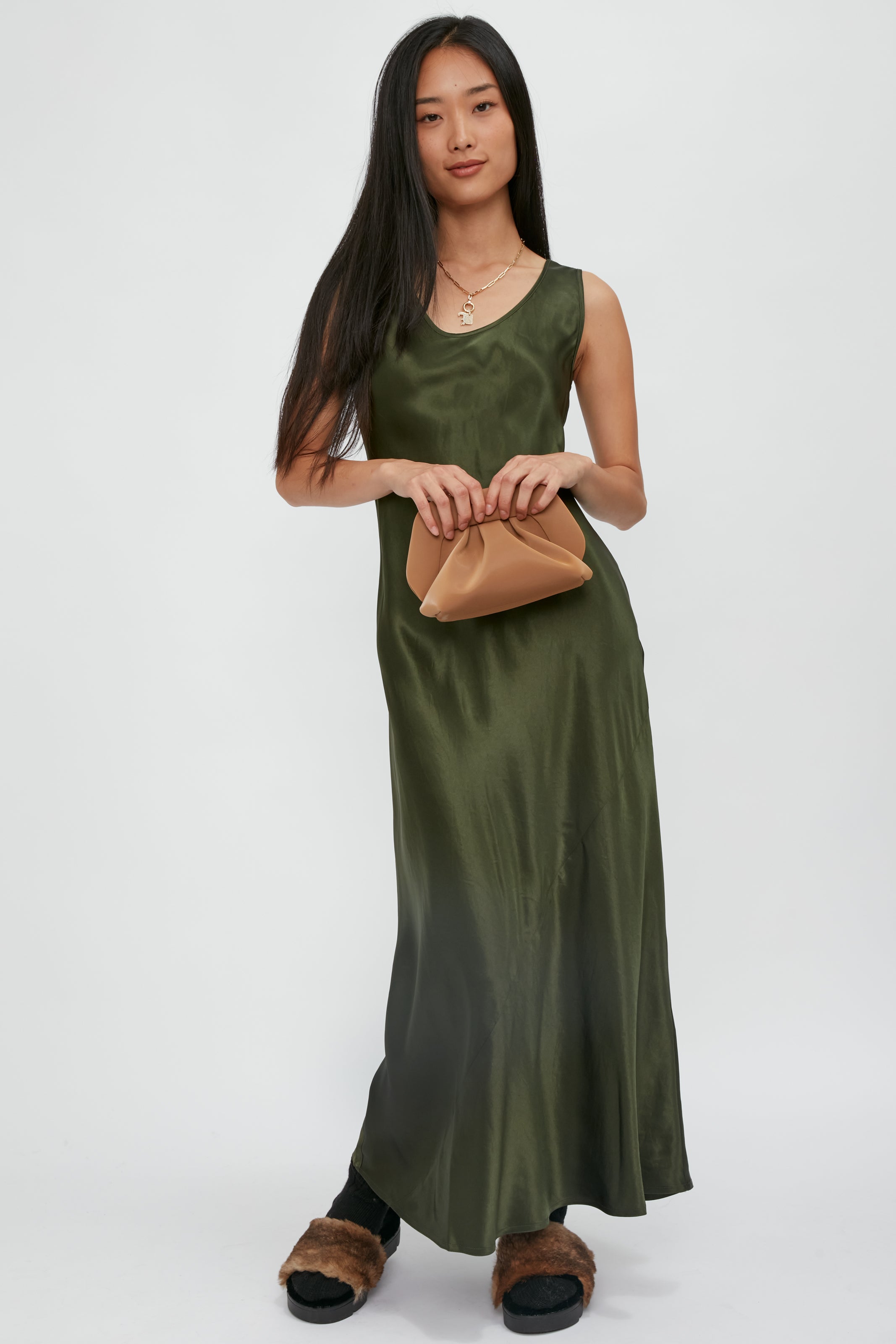 Ares Dress in Olive Green