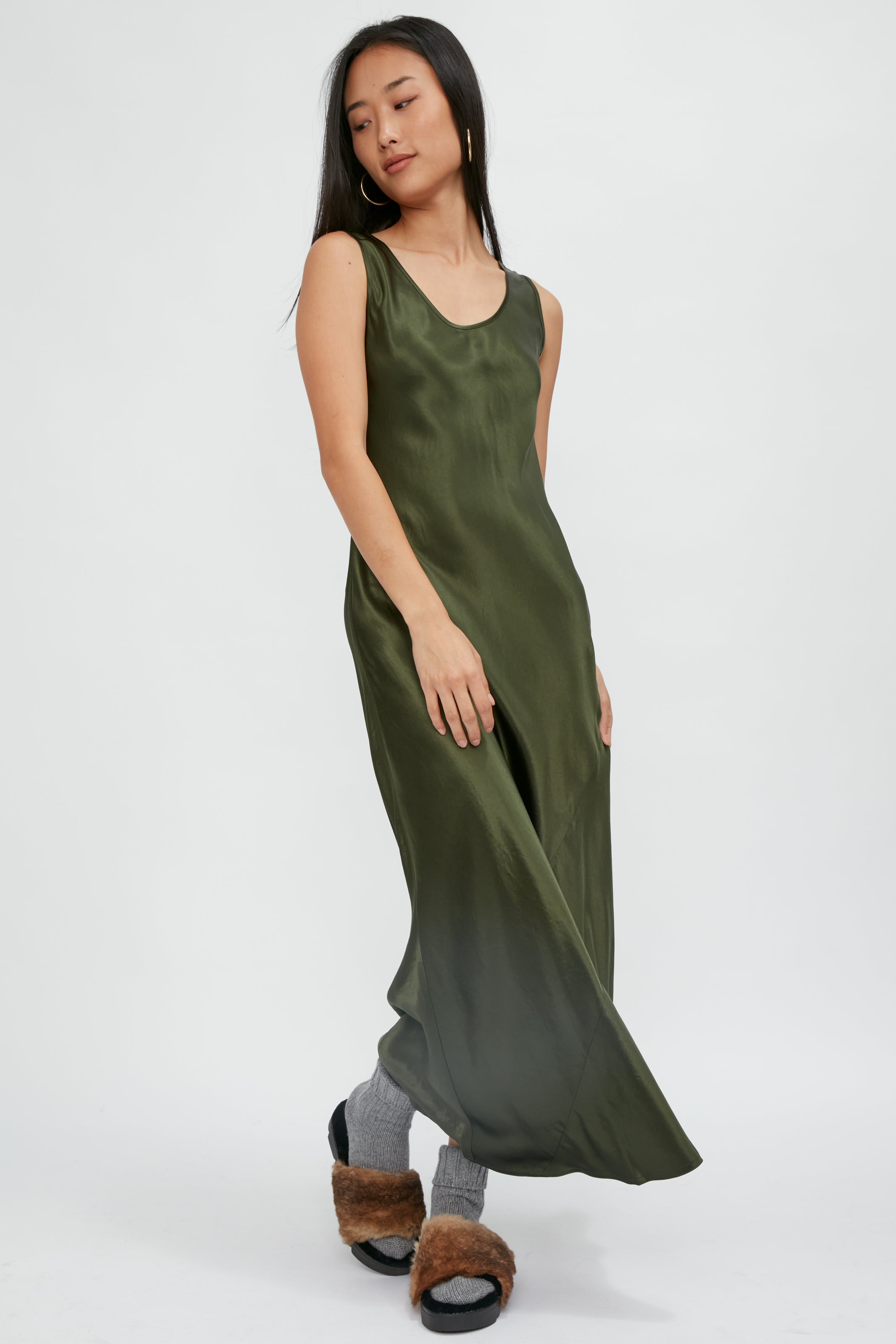 Ares Dress in Olive Green