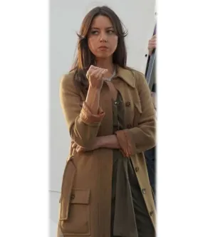 Aubrey Plaza Operation Fortune Coat