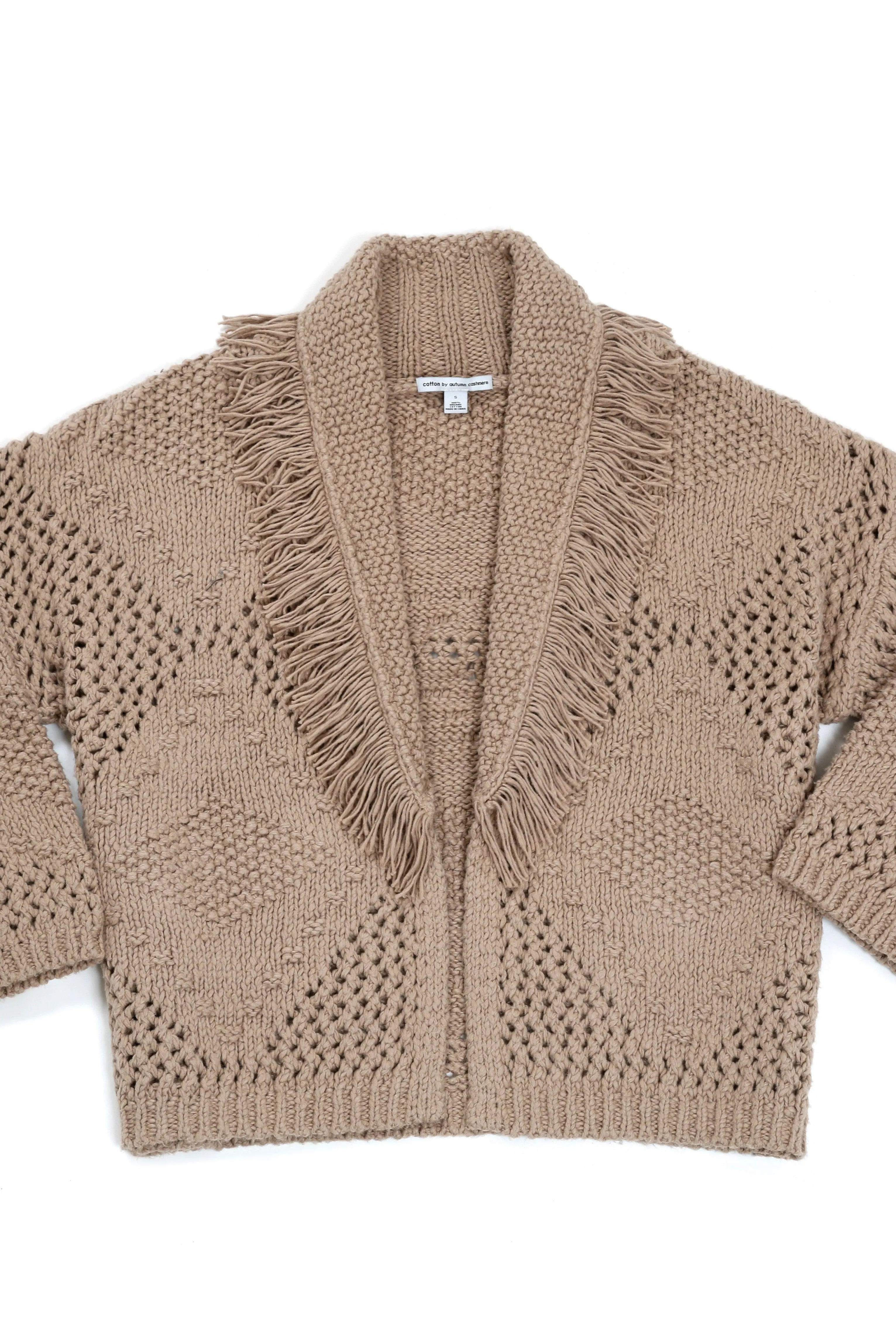 Autumn Cashmere - Fringed Shawl Collar