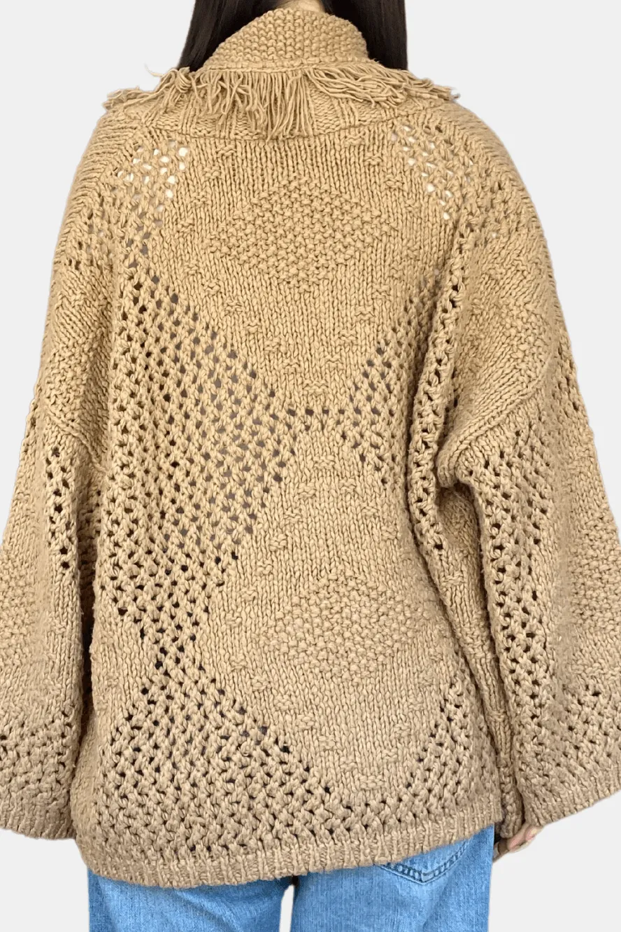 Autumn Cashmere - Fringed Shawl Collar