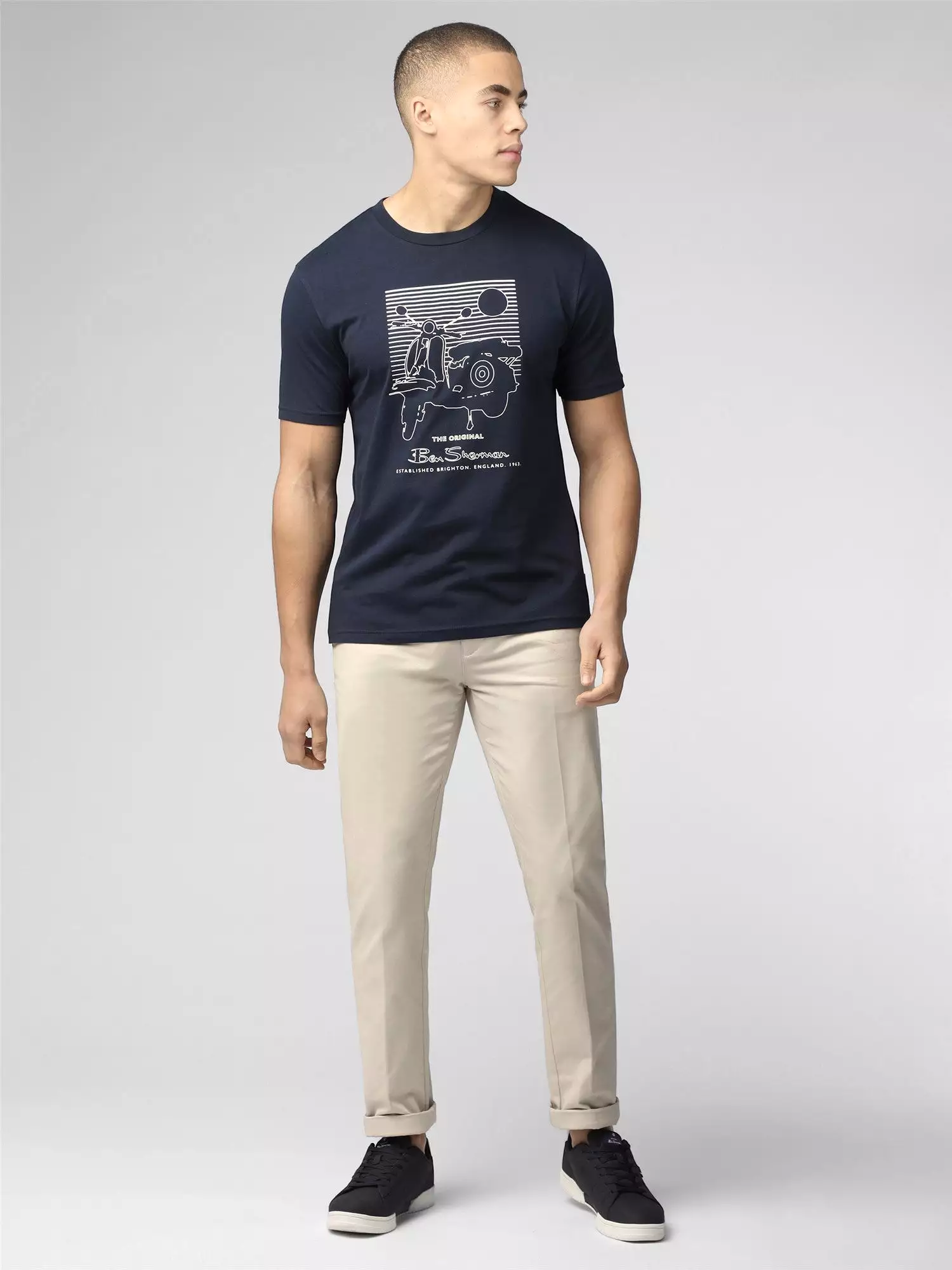 Ben Sherman Men's Summer Scooter Print T-Shirt