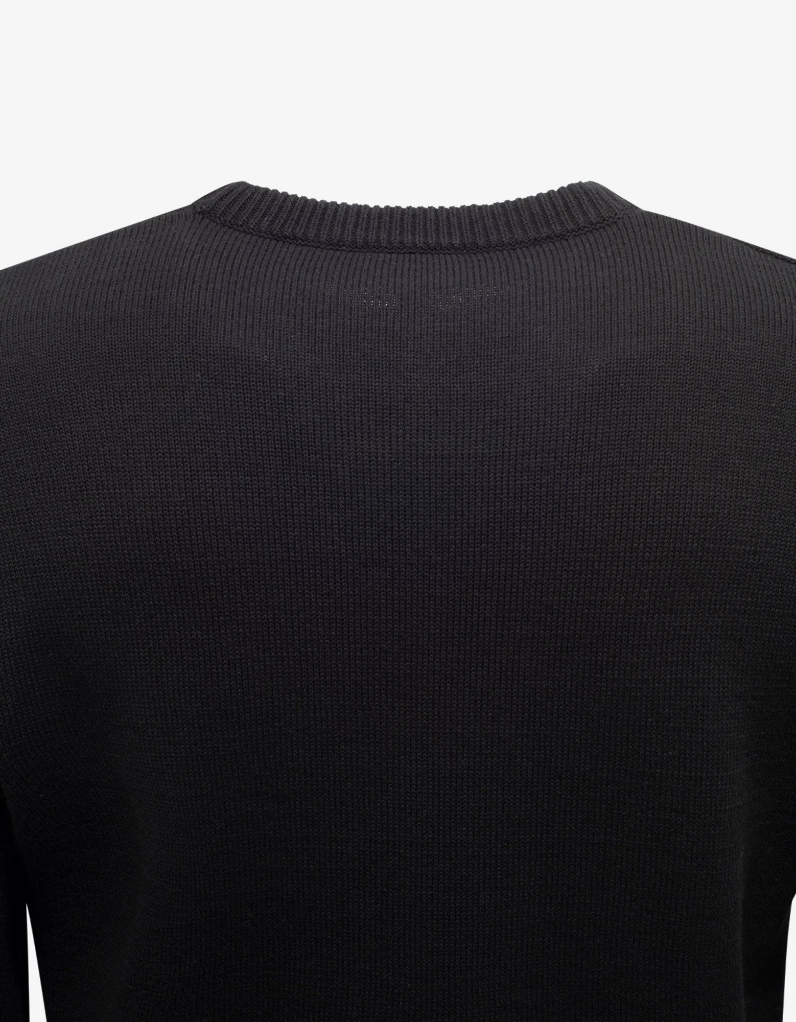 Black Logo Embroidery Sweater -