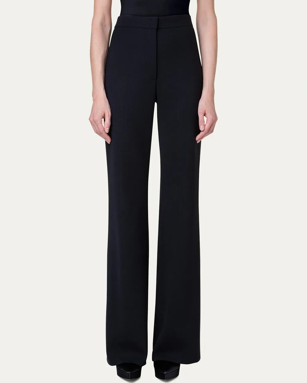 Black Wool Courtney Stretch Pant