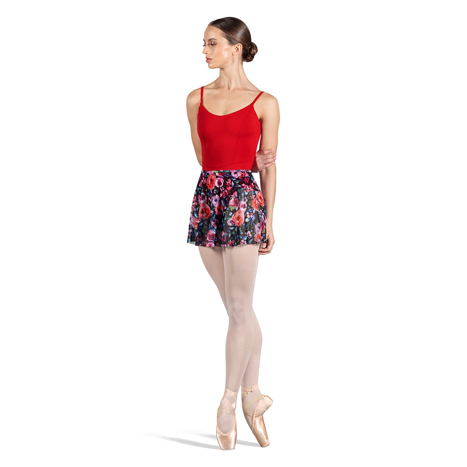 Bloch Adult Pull-On Mesh Floral Skirt