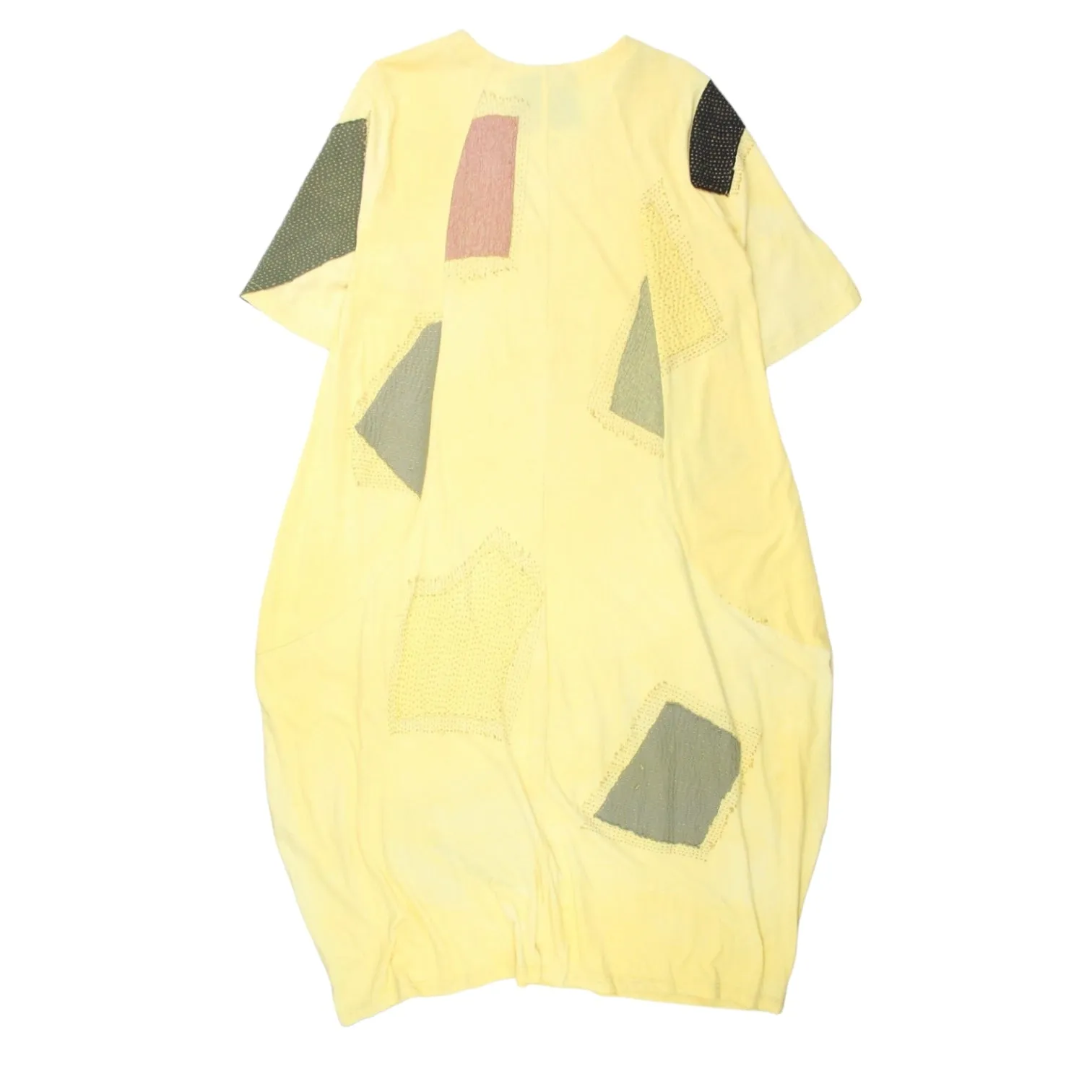 By Walid Yellow Vintage T-Shirt Dress