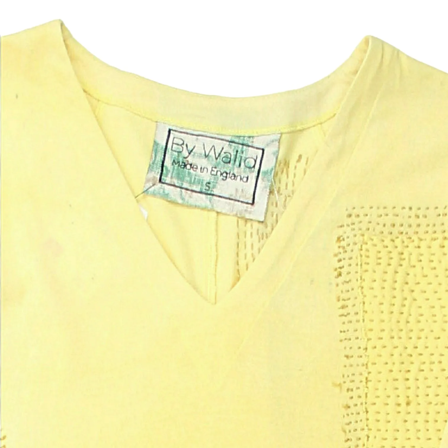 By Walid Yellow Vintage T-Shirt Dress