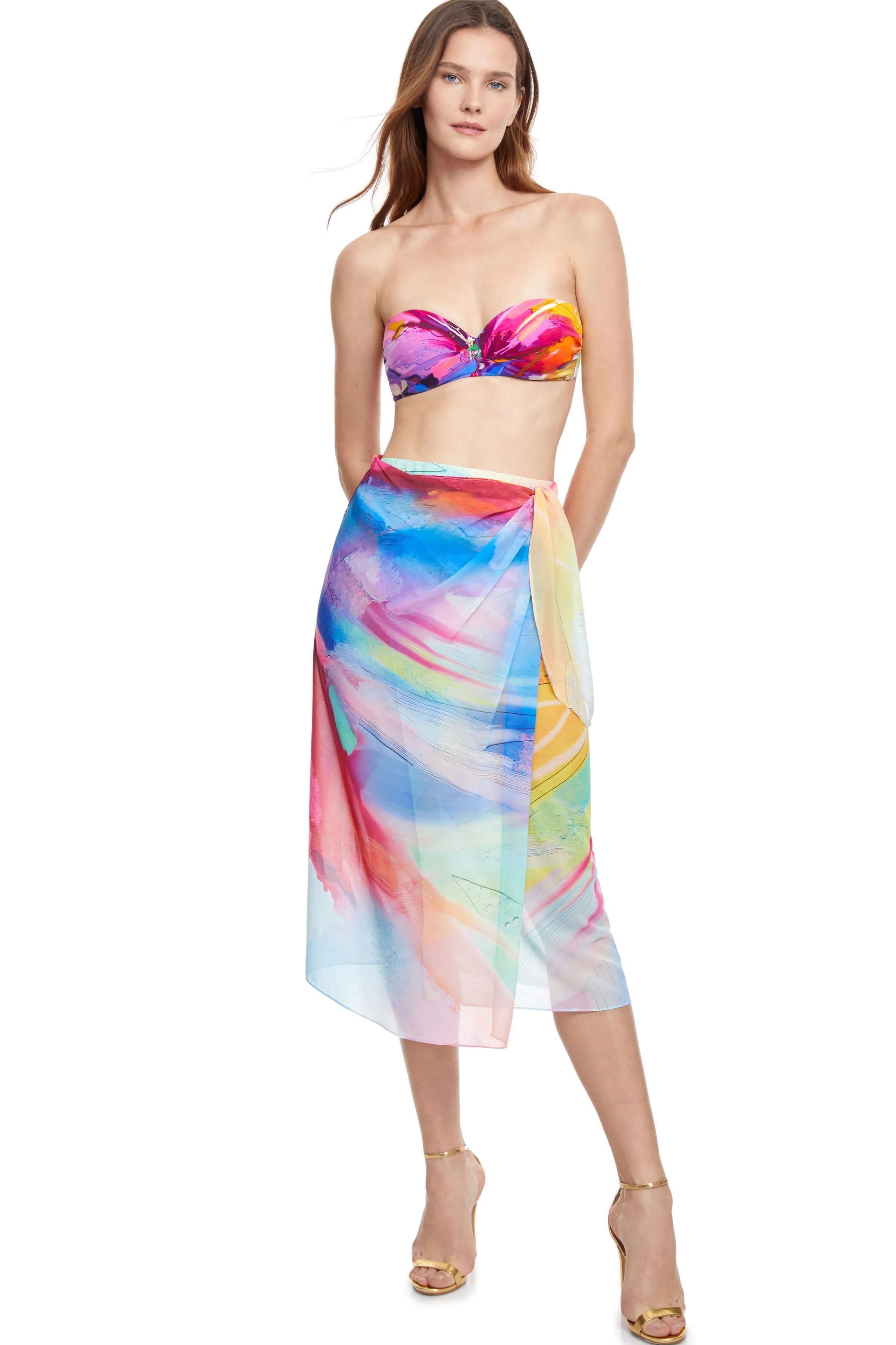 Capri Side Tie Long Sarong Skirt