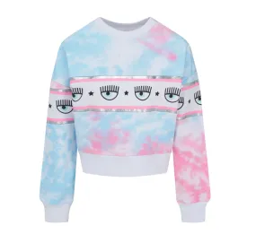 Chiara Ferragni Logo-Printed Tie-Dyed Sweatshirt