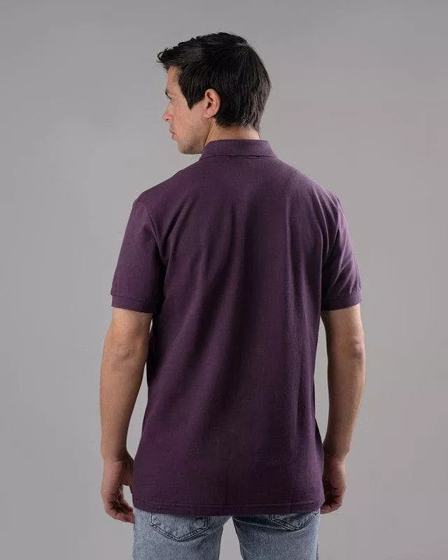 CLASSIC FIT PIQUE POLO SHIRT - BURGUNDY