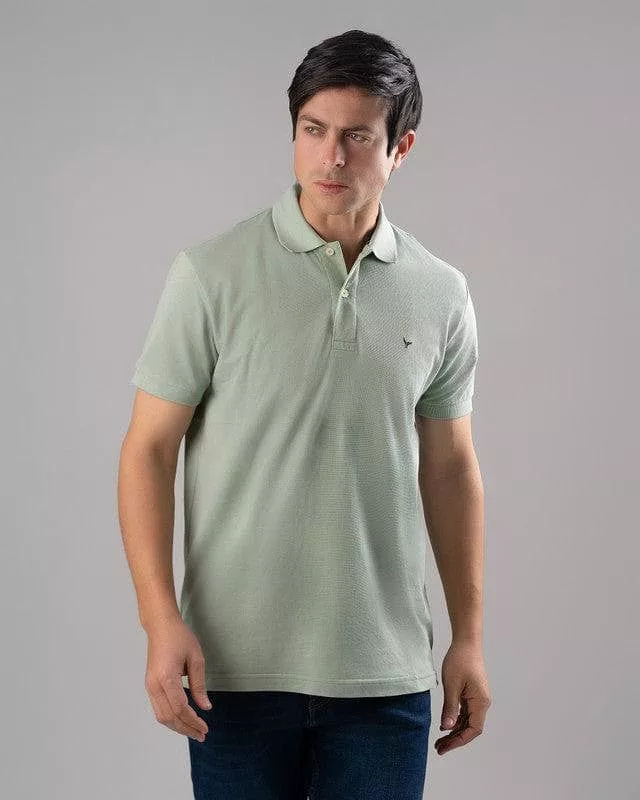 CLASSIC FIT PIQUE POLO SHIRT - LIGHT GREEN