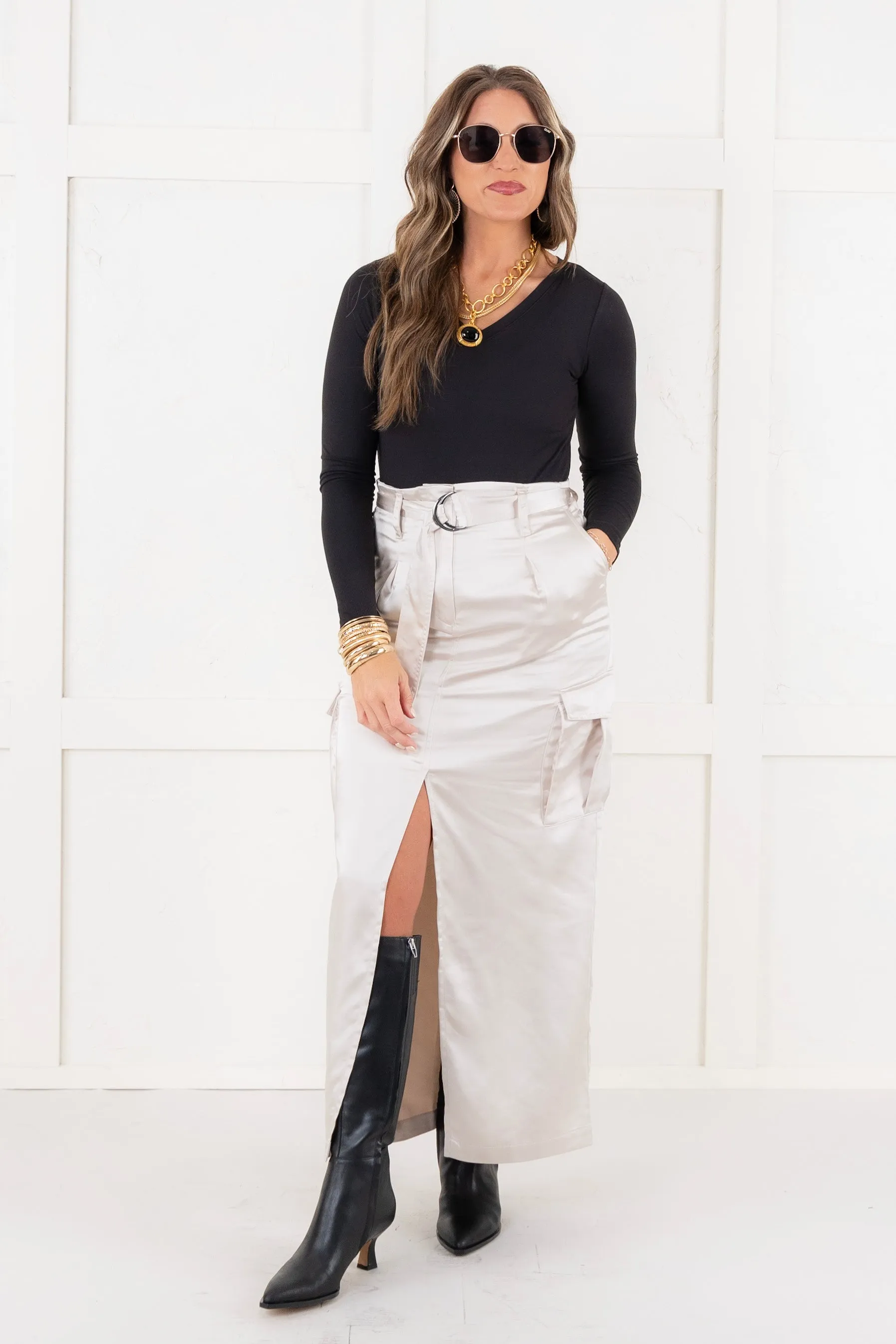 Classy Cargo Skirt - FINAL SALE