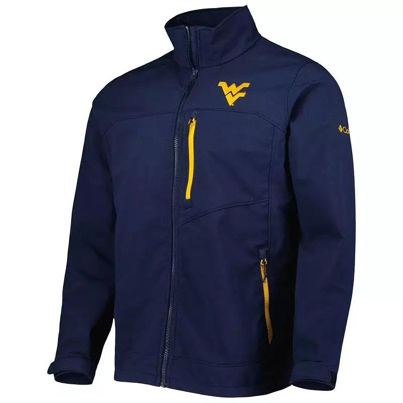 COLUMBIA MEN’S WVU ASCENDER SOFTSHELL JACKET - NAVY