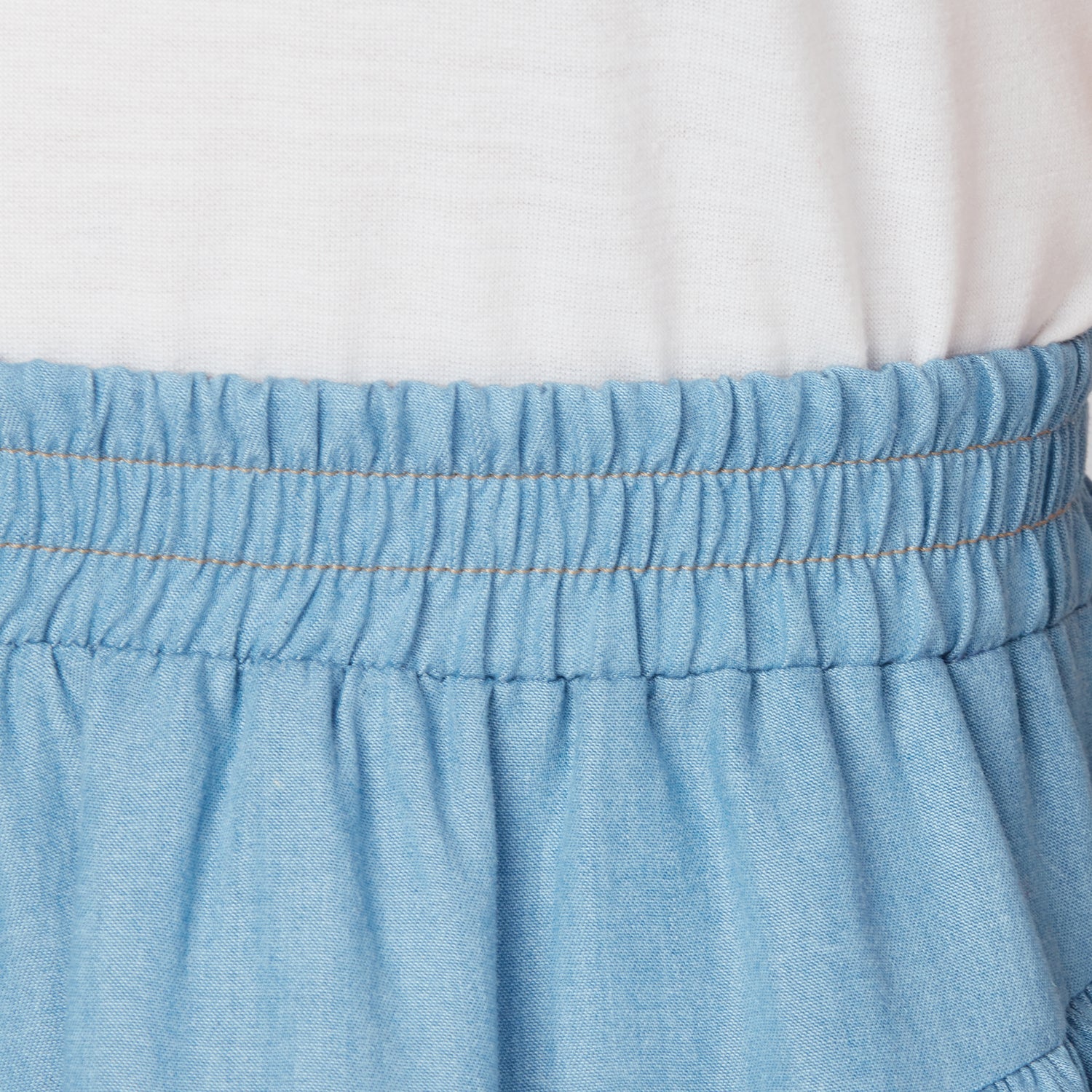 Cora Diagonal Ruffle Skirt :: Blue