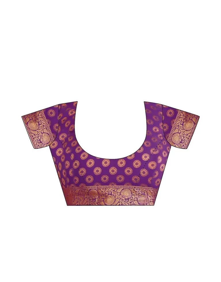 Dark Purple Silk Woven Sarees