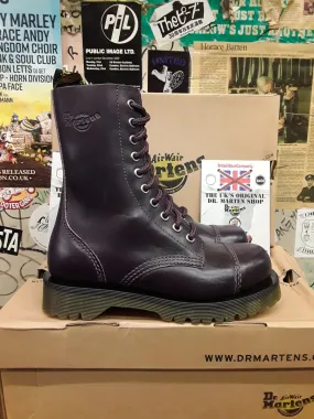 Dr Martens Purple Vintage 10 Hole Stitched Toe Boot