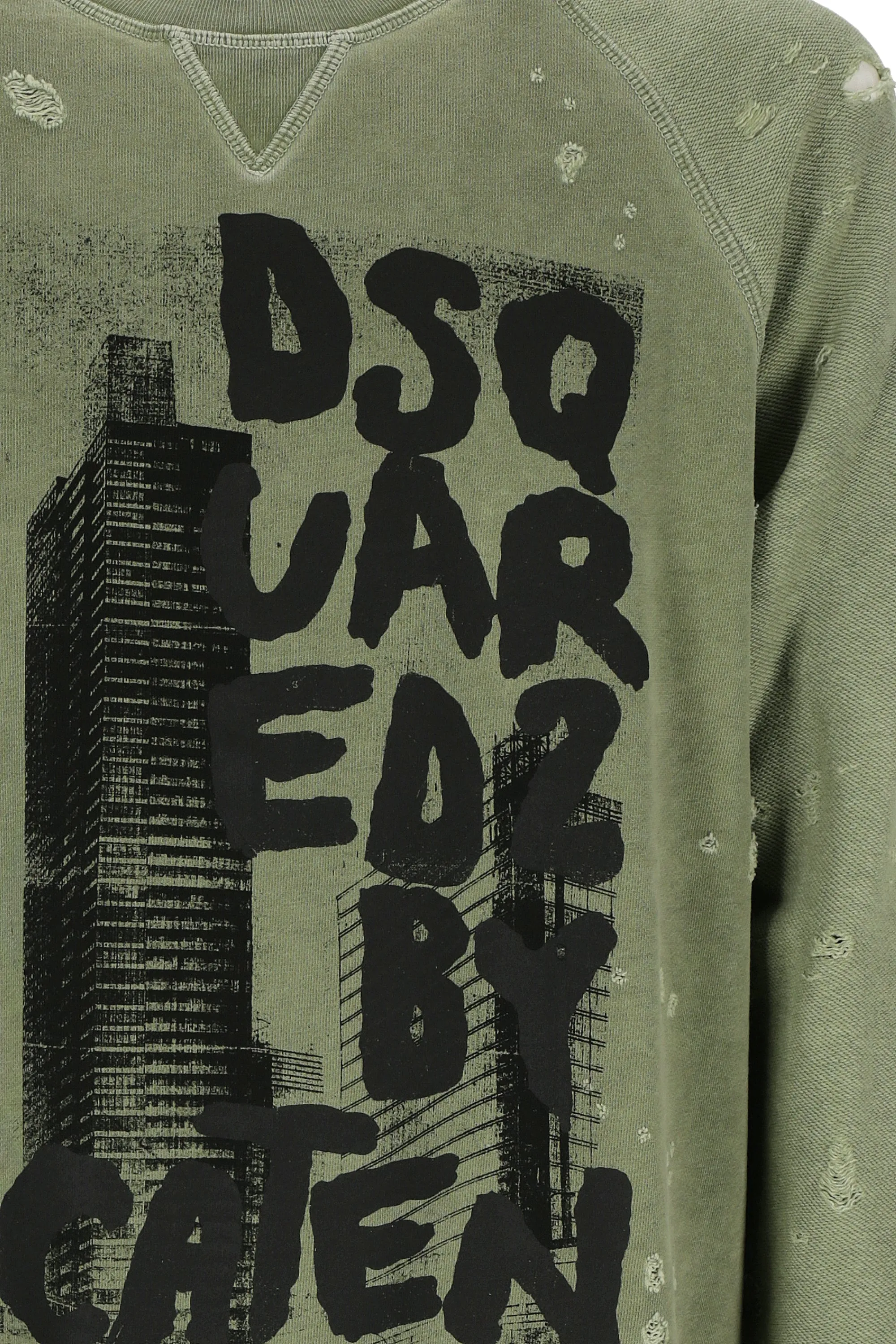 Dsquared2 Distressed Crewneck Sweatshirt