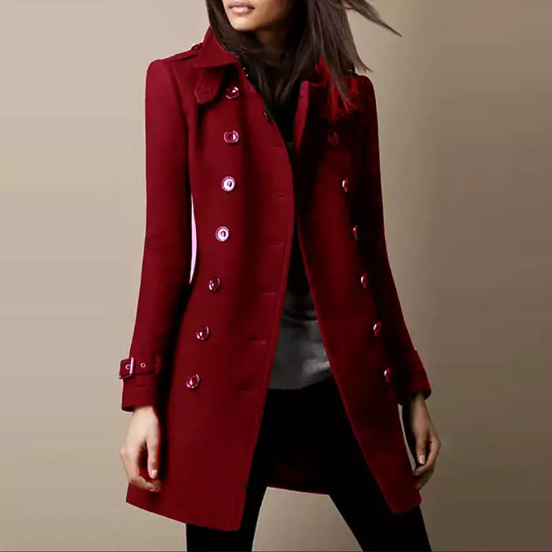 Elegant Autumn Winter Vintage Coat for Women