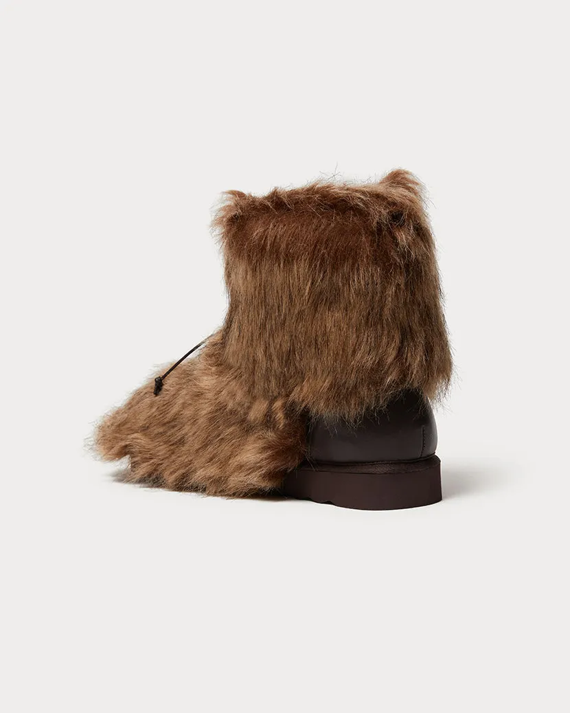 Faux Fur Boot | Brown