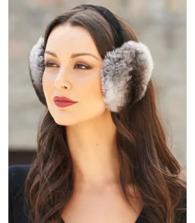 Fluffy Chinchilla Fur Earmuffs: FurSource.com