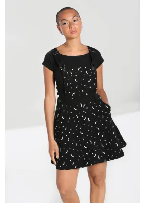 Hell Bunny Bat 60's Pinafore Dress Black