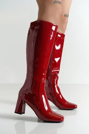 Hypnotize Calf Boot - Red Patent [Last size 7 / size 8]