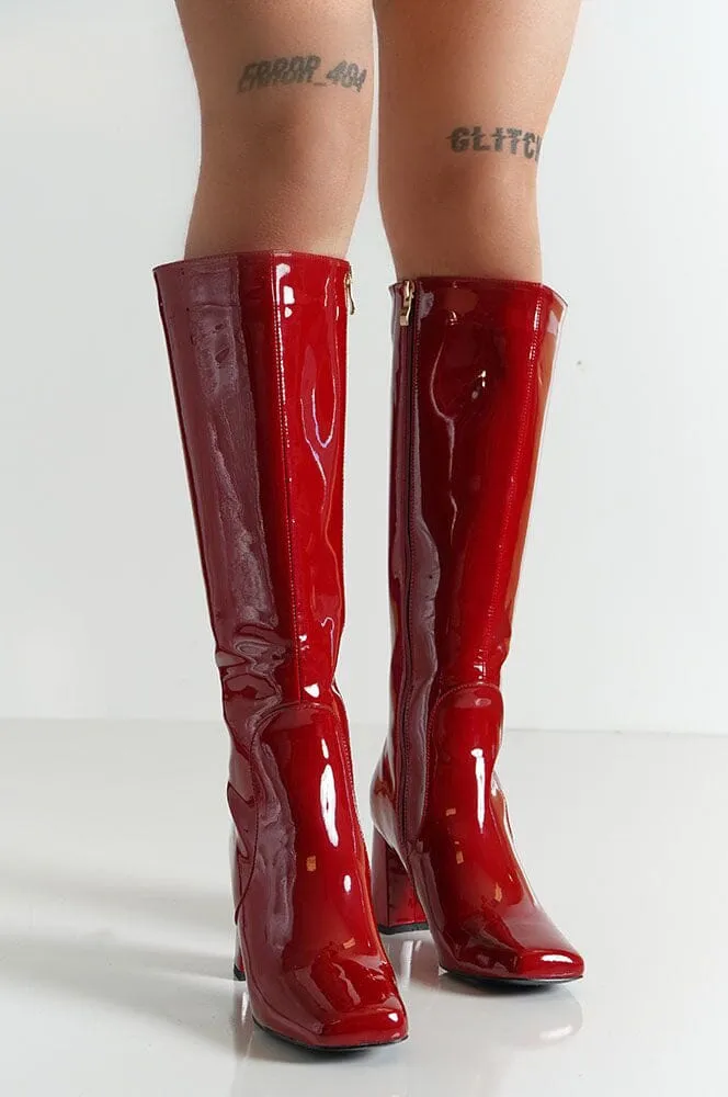 Hypnotize Calf Boot - Red Patent [Last size 7 / size 8]