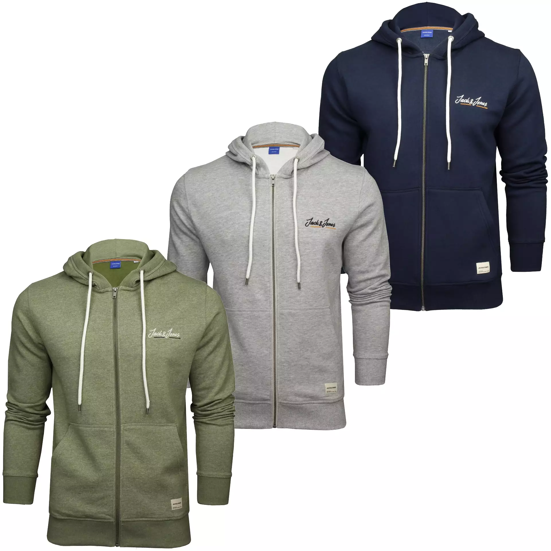 Jack & Jones Men's Full Zip Hoodie Sweatshirt