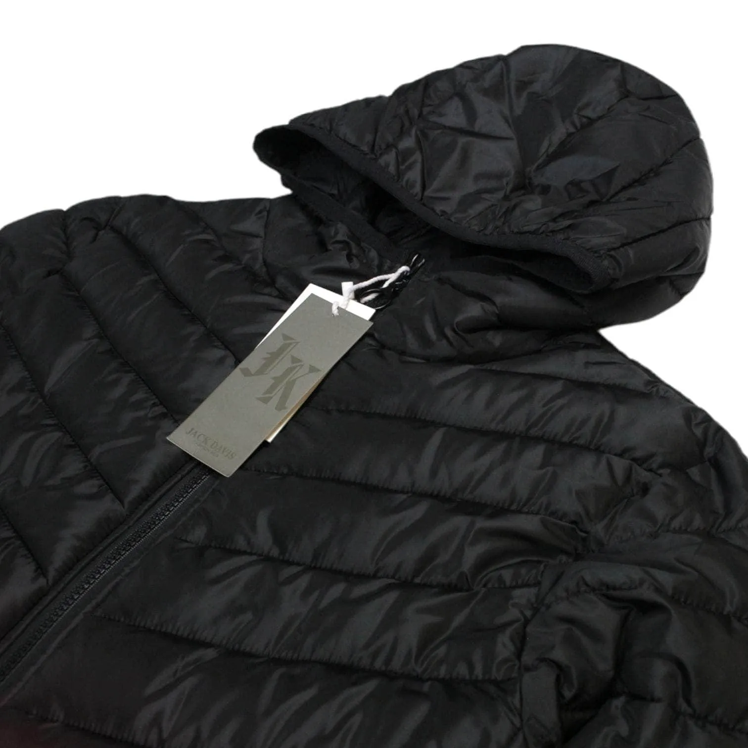 Jack Davis Black & Red Ombre Puffer Coat