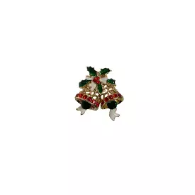 Jingle Bells Christmas Brooch Blazer Shirt Pin