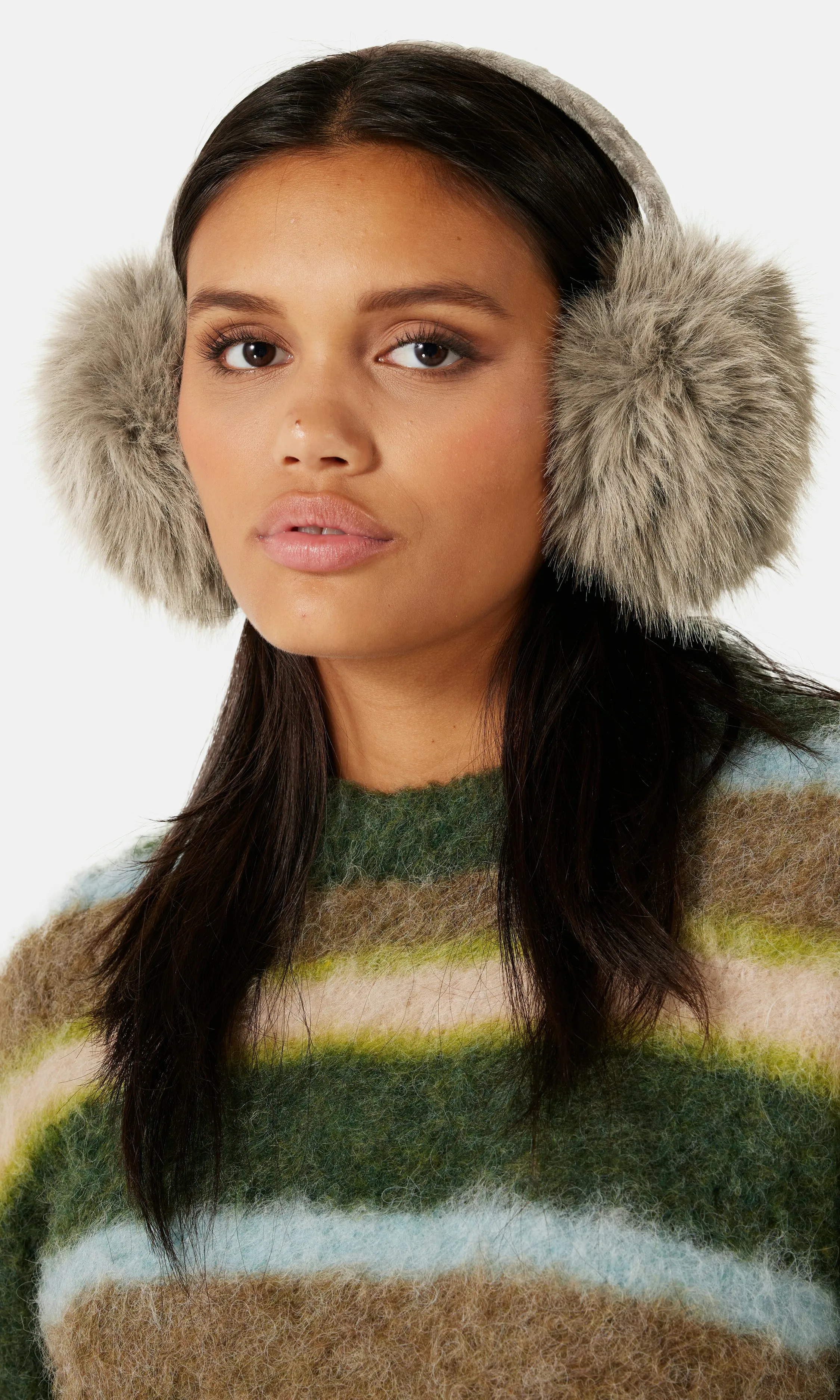 JUNKYARD Fluffy Earmuffs Brown | Women | Junkyard