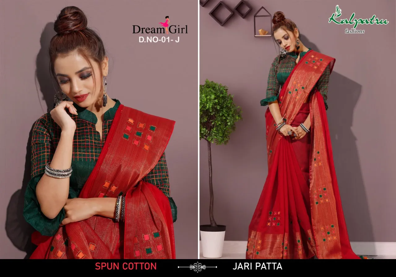 Kalpatru Fashion Launched Dream Girl Cotton Casual Wear Sarees