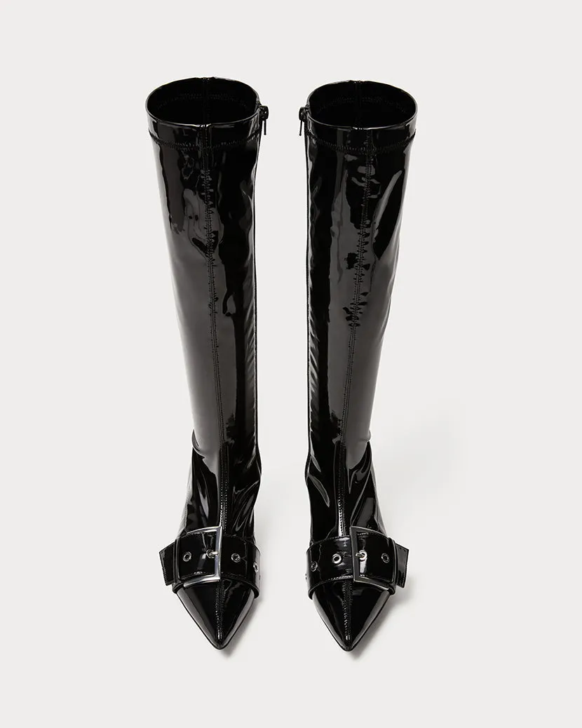 Knee High Buckle Boot | Black