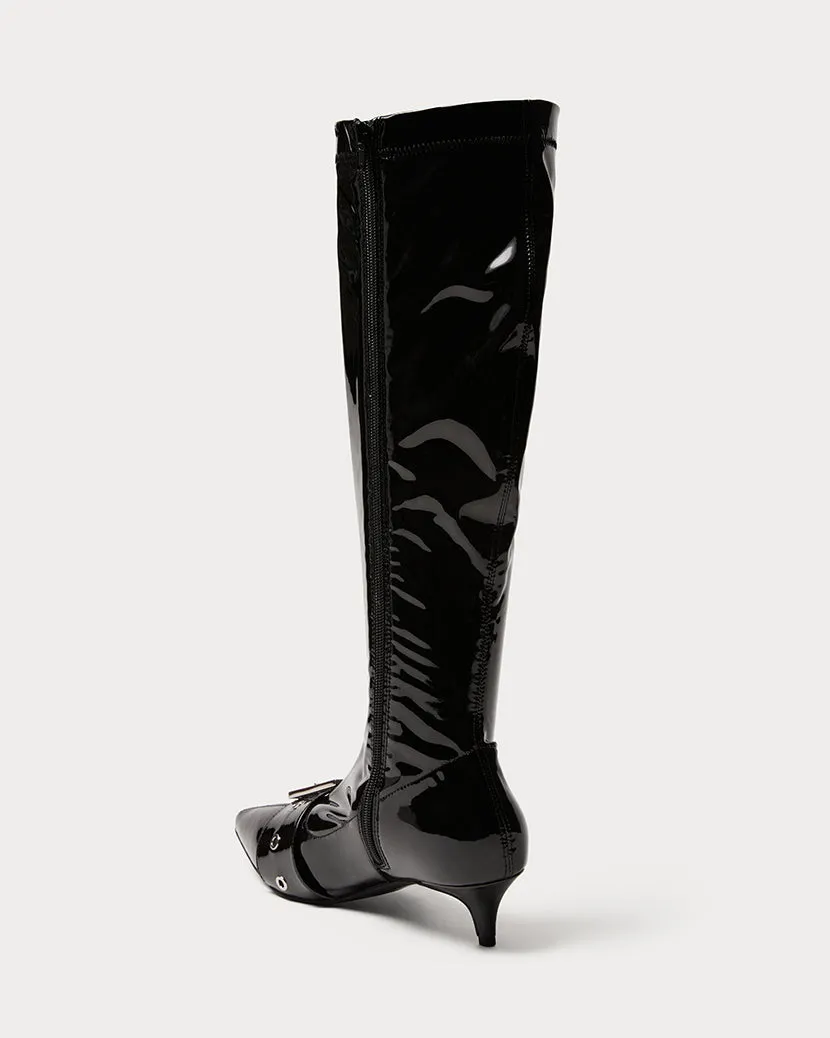 Knee High Buckle Boot | Black