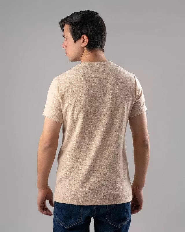 Knit T-shirt - BEIGE