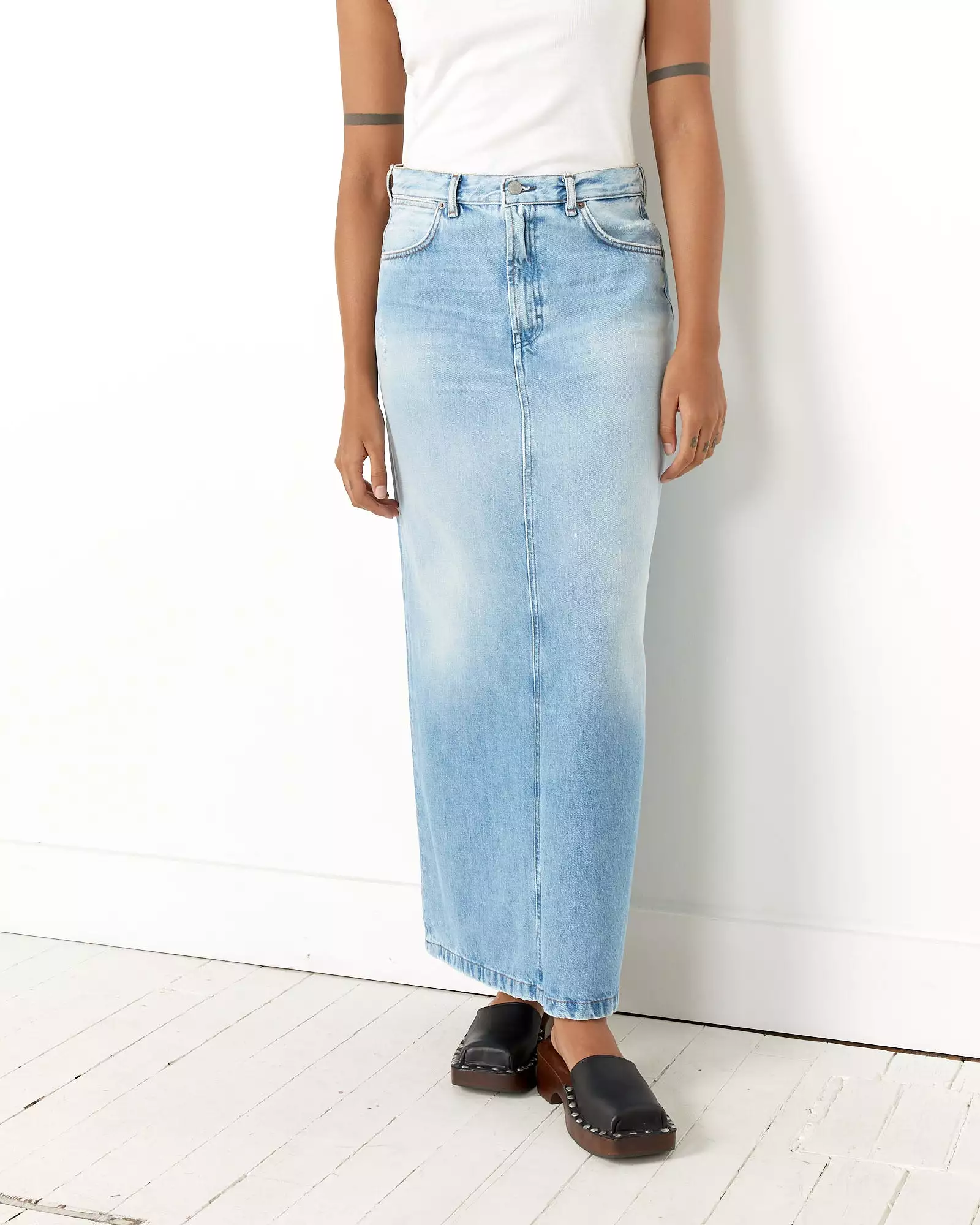 Long Denim Skirt