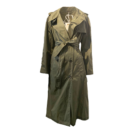 LONG GREEN TRENCH COAT