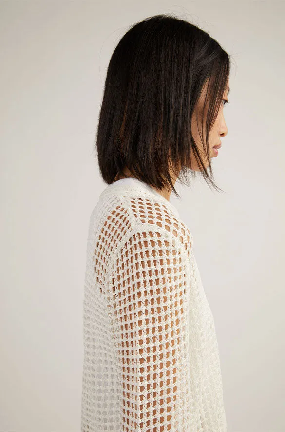 LONG SLEEVE MESH SWEATER