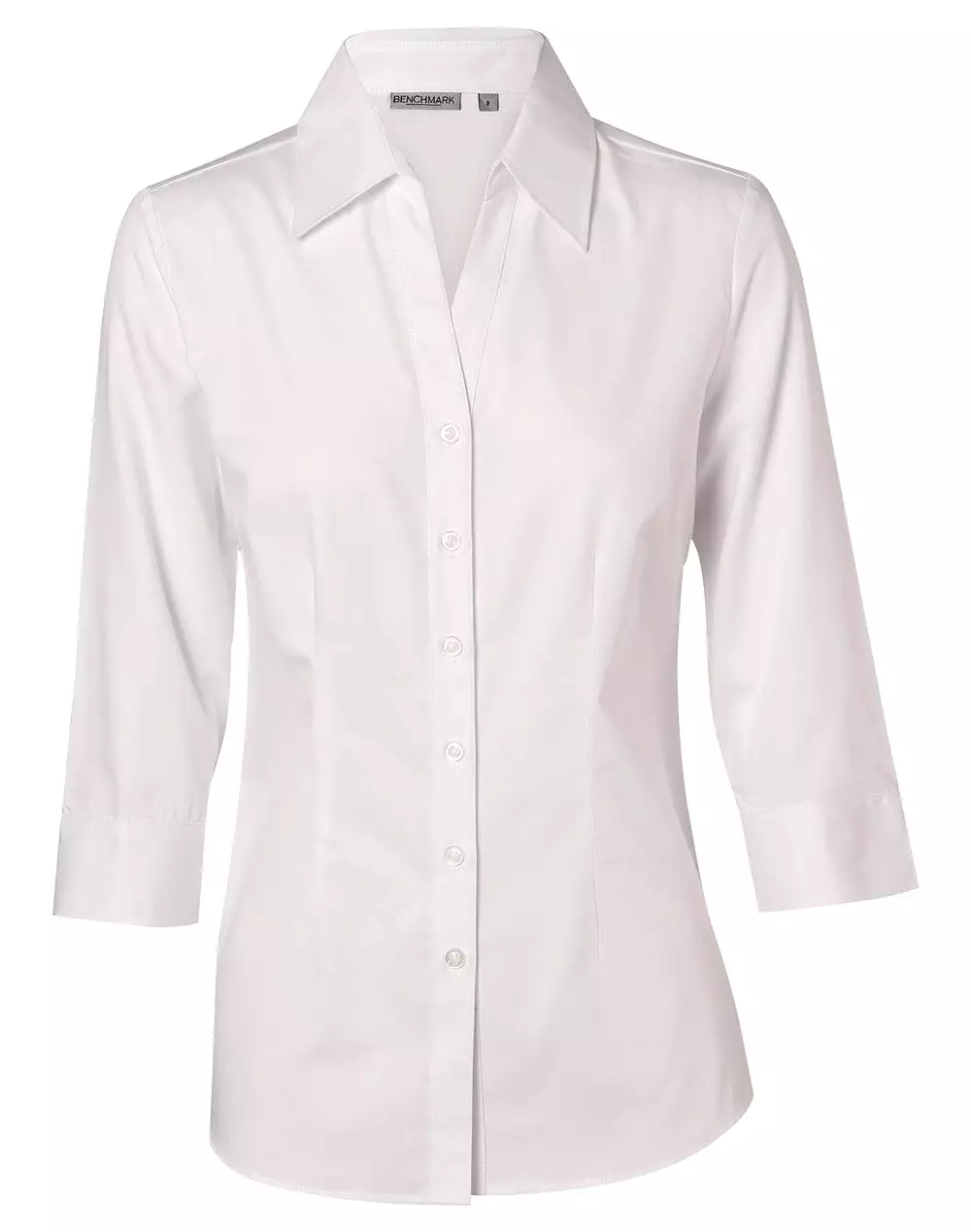 M8020Q Women's Cotton/Poly Stretch 3/4 Sleeve Shirt