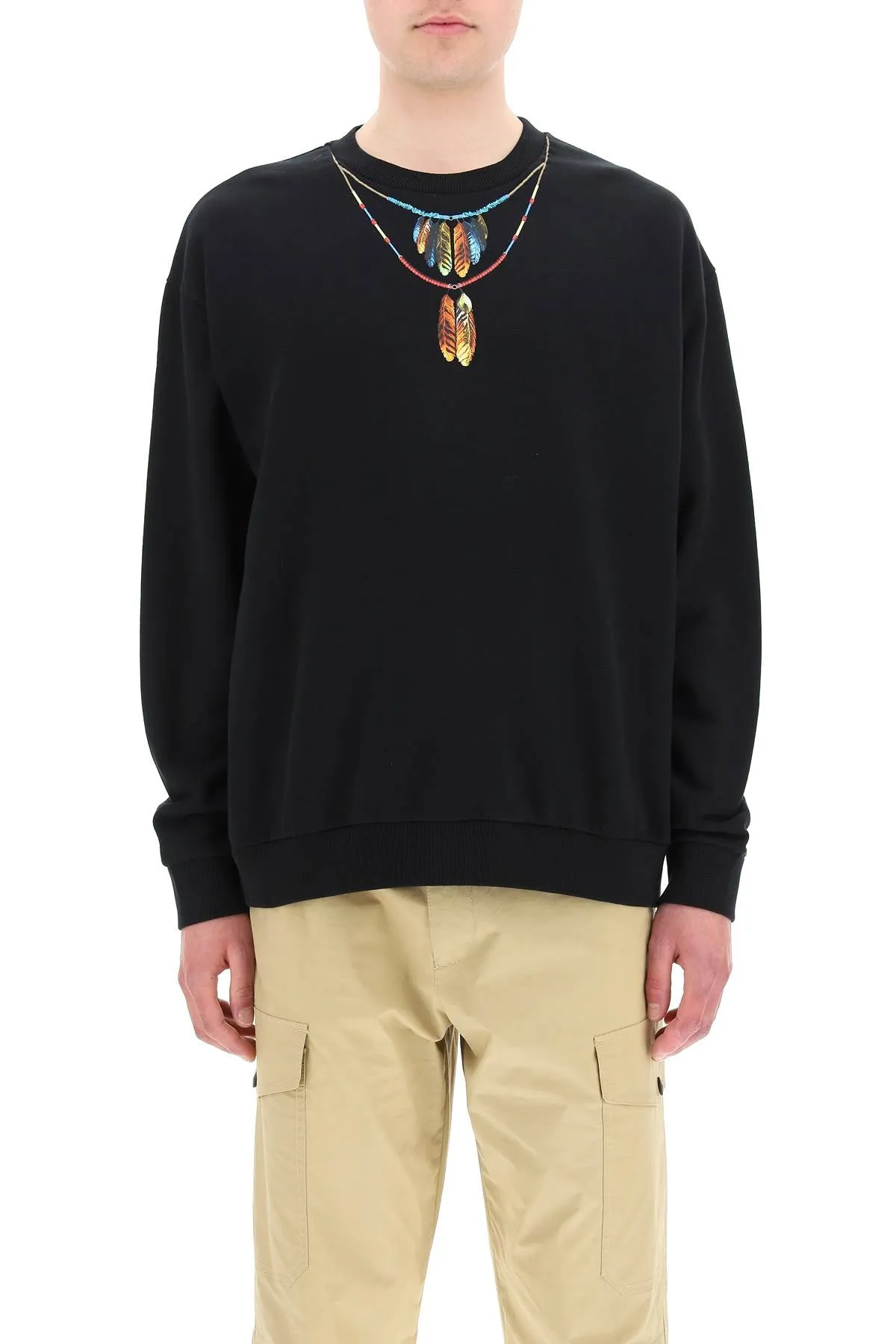 Marcelo Burlon County Of Milan Crewneck Ribbed Sweatshirt