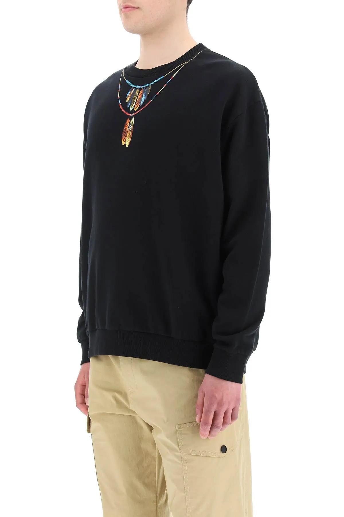 Marcelo Burlon County Of Milan Crewneck Ribbed Sweatshirt