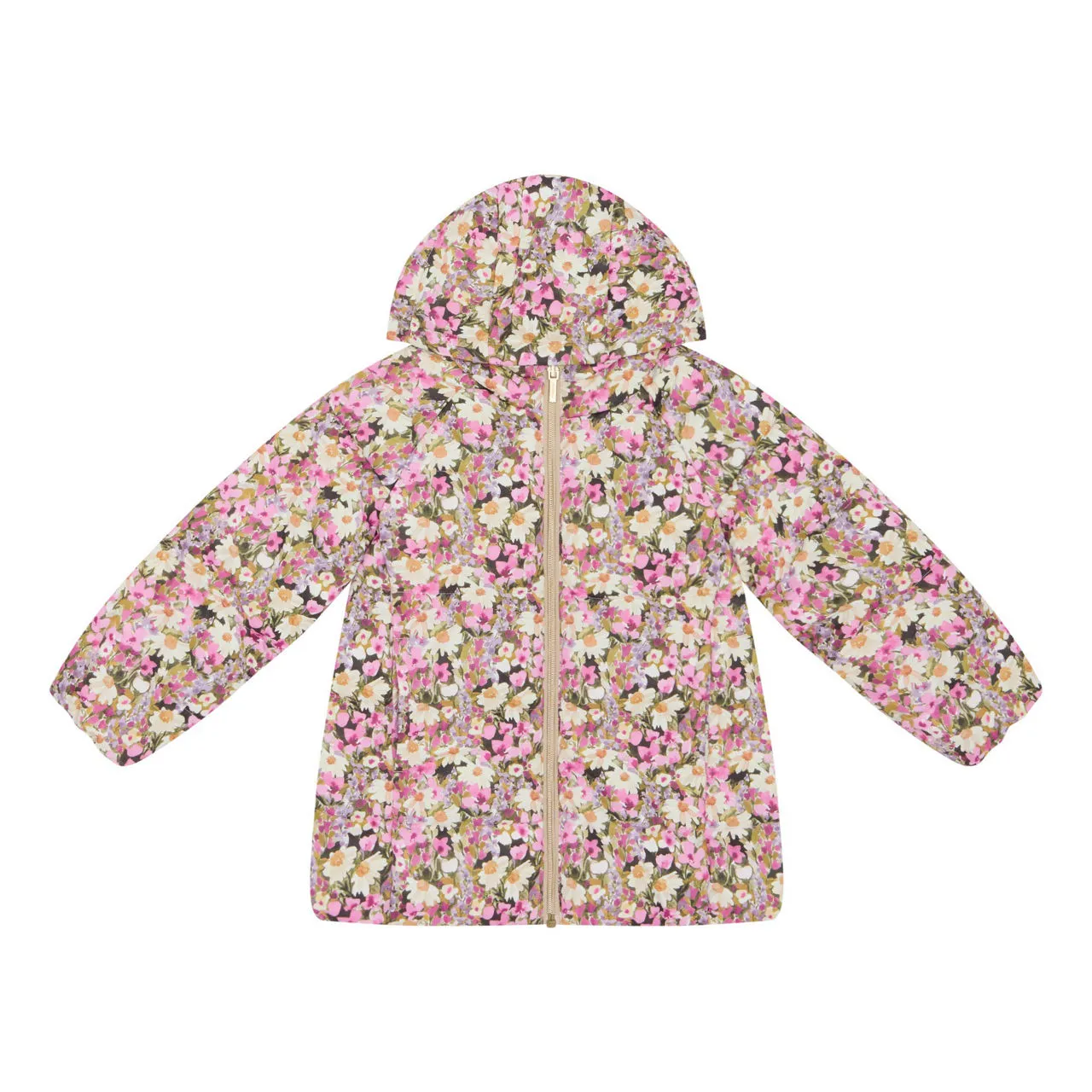 MAYORAL Floral Padded Reversible Jacket - Tapioca