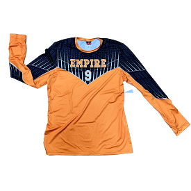 Men’s Allerson Athletic Empire L/S Soccer Goalie Jersey Large Org/Blk/Silv